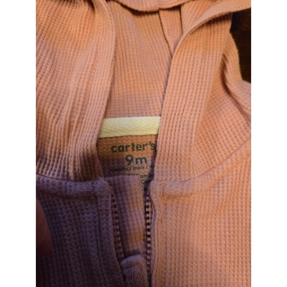 Carters Baby Girl 9M Bundle 3pc Footed Sleepers Deer‎ Bear Hooded Thermal Romper